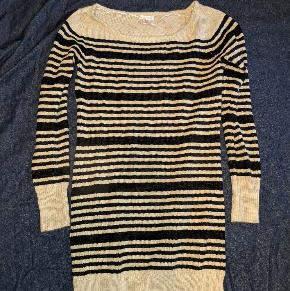 Xhiliaration Striped Knitted Sweater Dress XS